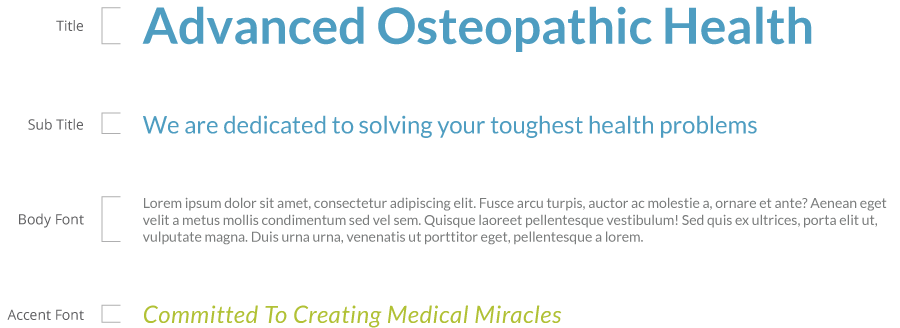 Advanced Osteopathic Health typography